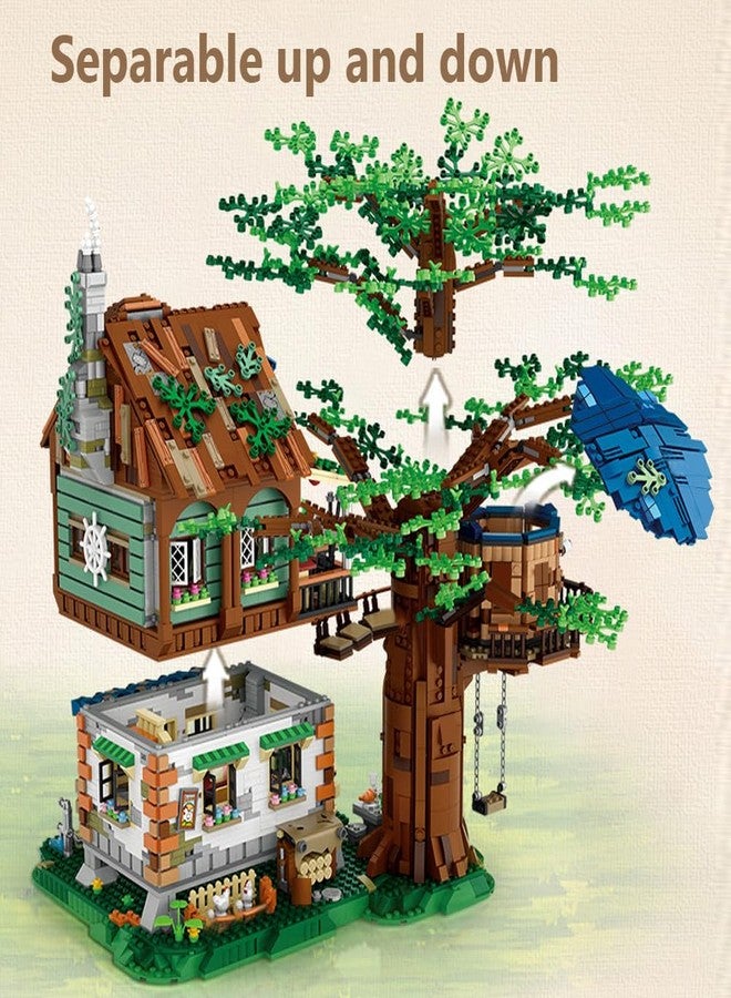 DUANT Mini Blocks Tree House Building Kit, 4761PCS Idea Forest House Building Blocks Set, DIY Mini Bricks Street View House Construction Model for Adult - Image 4